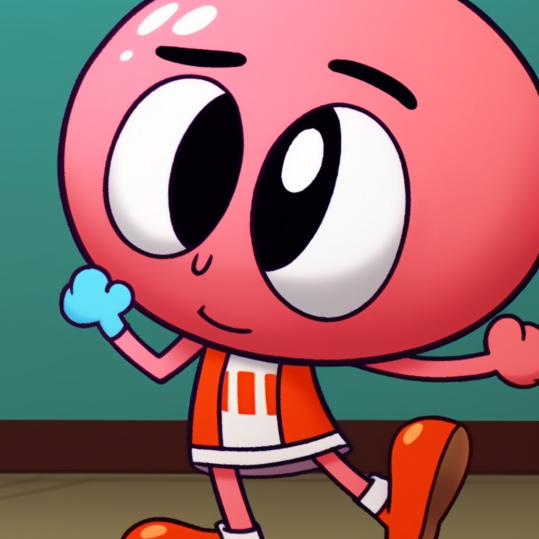 Gumball and Darwin in the midst of an adventure, bright colors, exaggerated emotions. gumball and darwin series pfp pfp for discord.