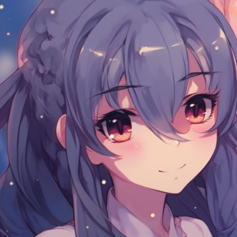 Two characters with a celestial aura, celestial bodies inplay, pastel color palette fascinating match for 2 friends' pfp pfp for discord.