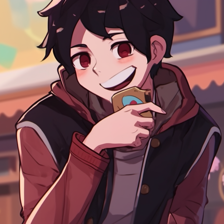Two friends, casual outfits, caught in mid-laughter on a sidewalk. modern matching pfp for 4 friends pfp for discord.