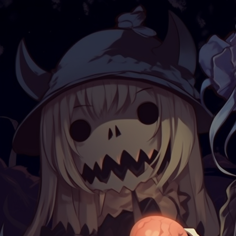 Two characters in classic witch and vampire costumes, dark tones and dramatic expressions. halloween theme matching pfp ideas pfp for discord.