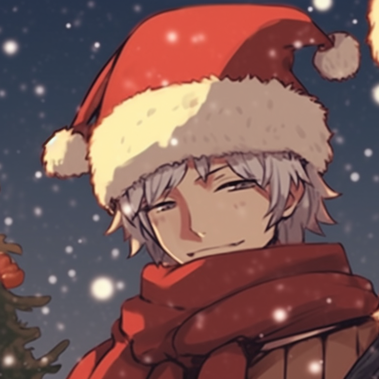 Ino and Shikamaru in harmonizing Christmas outfits, pastel colors highlighting their connection. perfect naruto christmas match-up pfp pfp for discord.