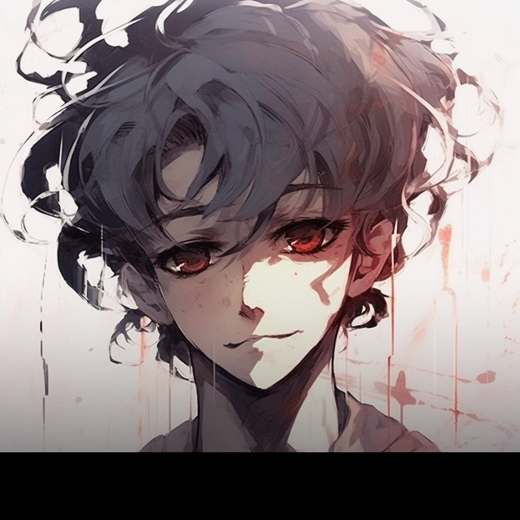 Profile of a ruffled anime boy with disheveled hair and soft shading for depth. crazy anime boy pfp sketching tips pfp for discord.