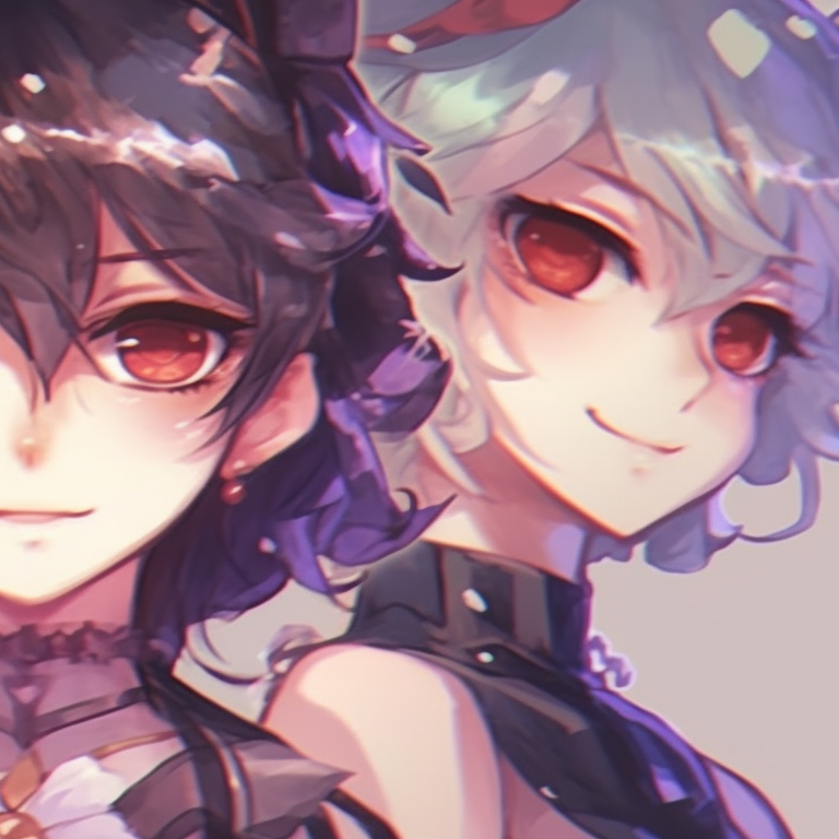 Three characters wielding magical items, detailed engravings and magical aura illuminated. epic matching trio pfp concepts pfp for discord.