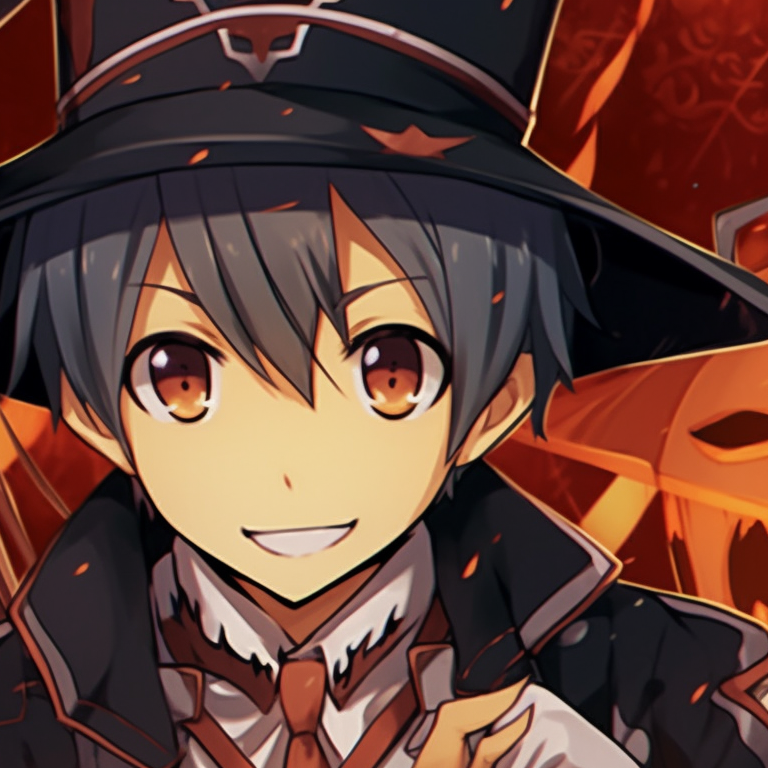Kirito and Asuna exchanging gazes, surrounded by an eerie Halloween backdrop, pastel hues and spectral atmosphere. kirito and asuna matching halloween pfp pfp for discord.
