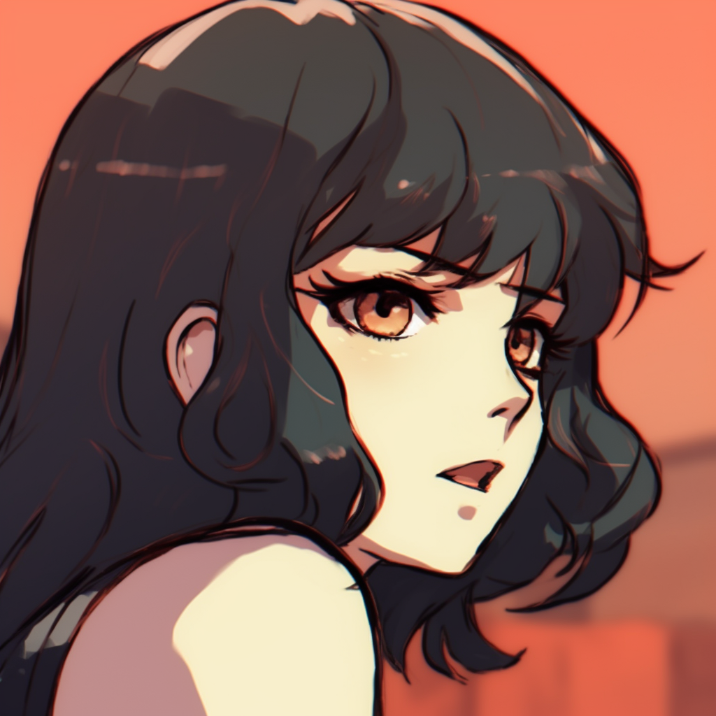 Close-up of an anime character's eye depicting hidden agenda, vivid colors and sharp contrasts. anime arousing suspicion pfp pics