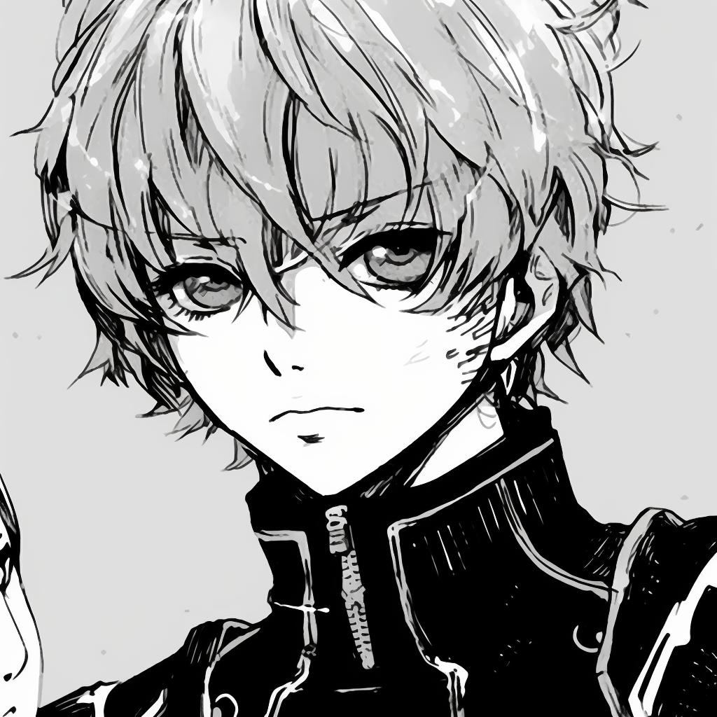 Detailed manga character, focus on facial features with clean linework. aesthetic manga pfp pfp for discord.