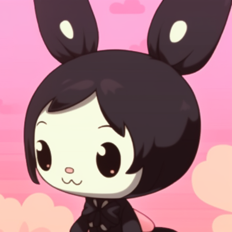 My Melody and Kuromi wearing matching charms, detailed accessories and vivid colors. my melody and kuromi for mutual matching pfp pfp for discord.