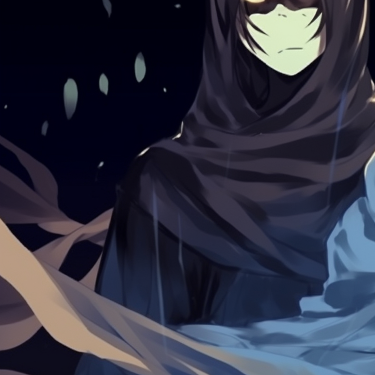 Two magic-wielder characters under a full moon, deep, mystical colors with luminescent magic sparks. halloween matching pfp in pop culture pfp for discord.