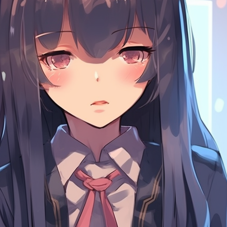 Two characters in school uniforms, bright colors and relaxed poses, manifesting friendship gestures. best friends forever matching pfp pfp for discord.