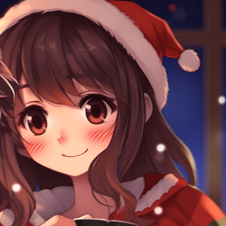 Two characters holding candy cane, dynamic lines and vibrant Christmassy colors. hipster matching preppy christmas pfp pfp for discord.