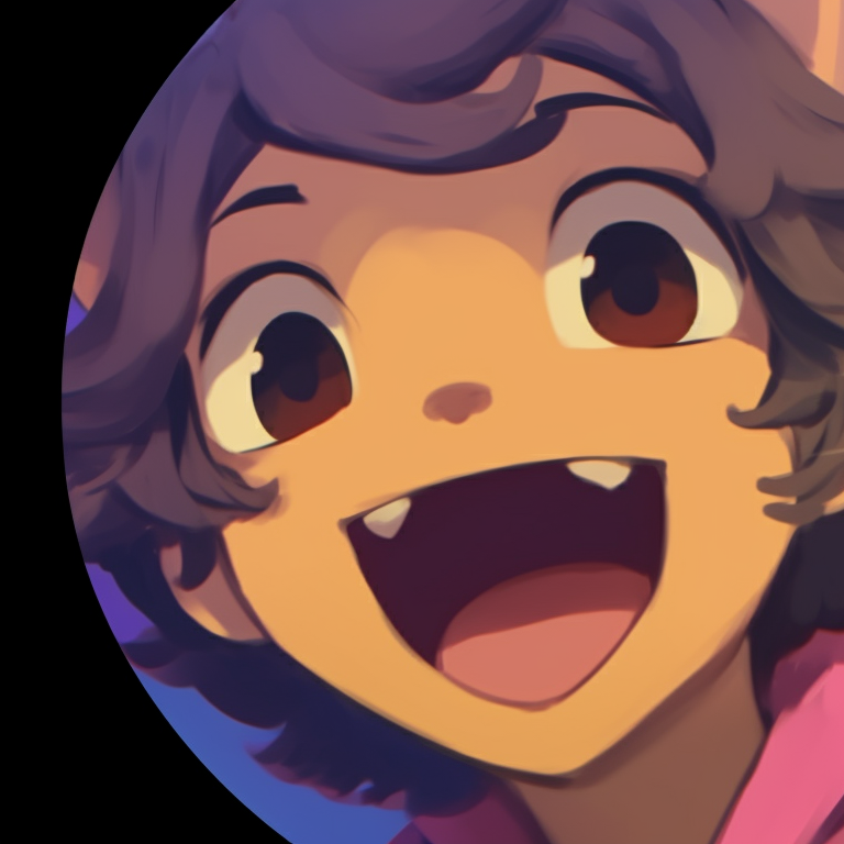 Two characters laughing heartily, bright colors and anime art style. funny pfp for pairs pfp for discord.