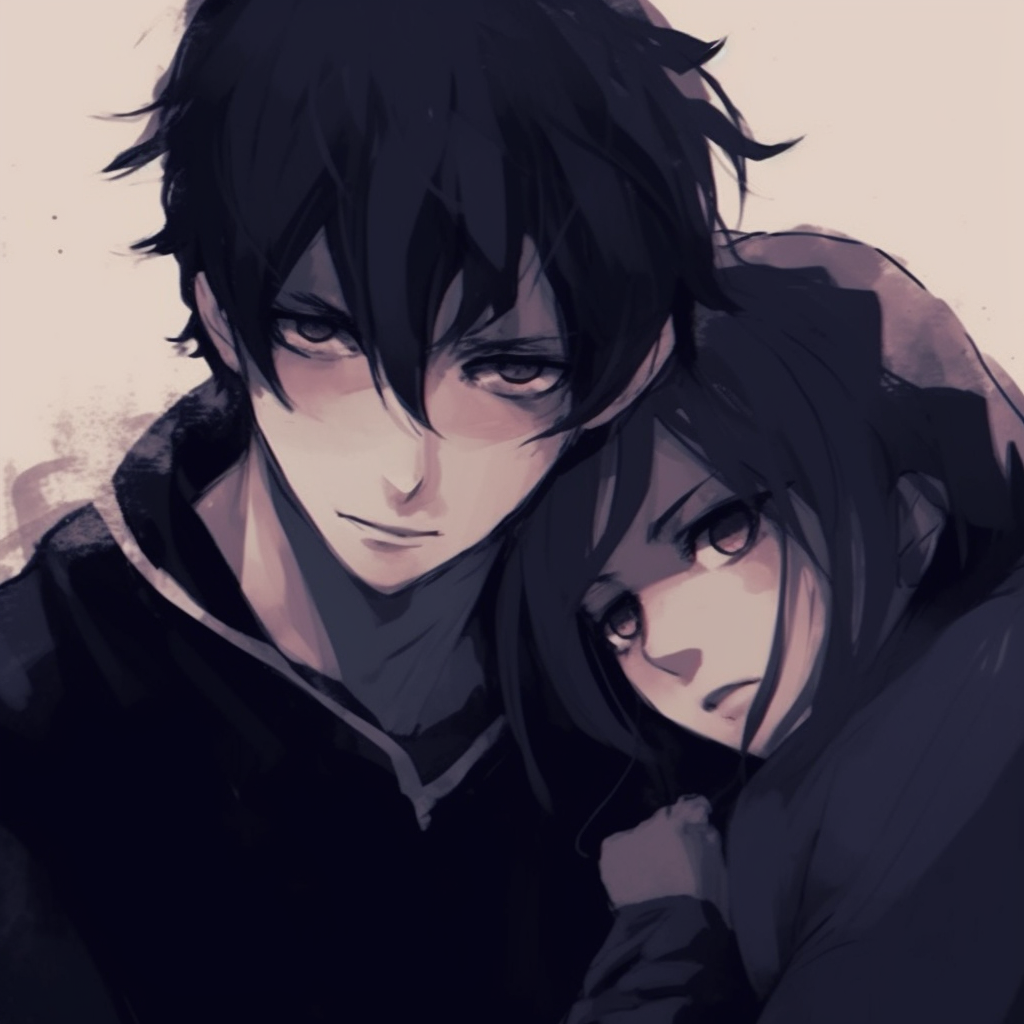 Anime character showcasing a suspicious gaze, detailing of eyes emphasized with vivid colors. anime in suspicion mood pfp