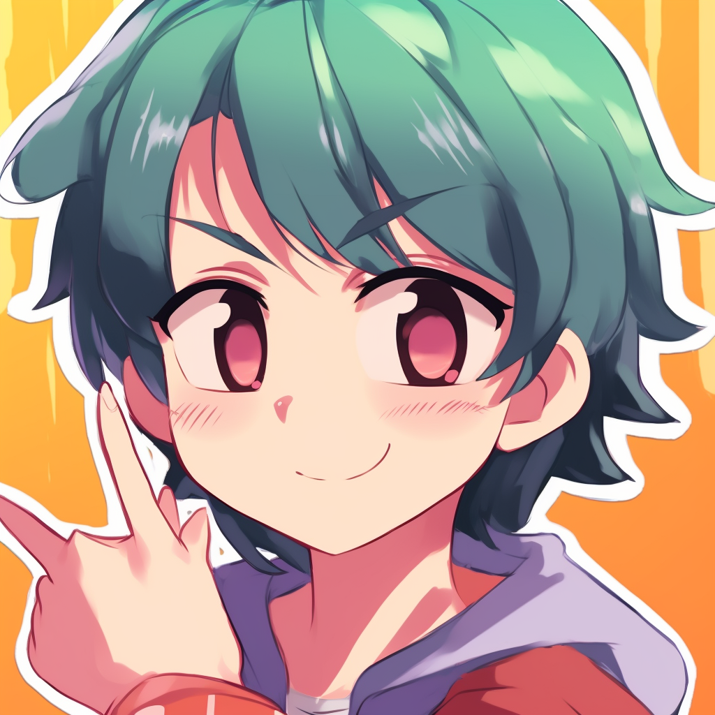 Clueless expression of anime meme boy, simple colors and strong contrast. pfp with anime meme boy pfp for discord.