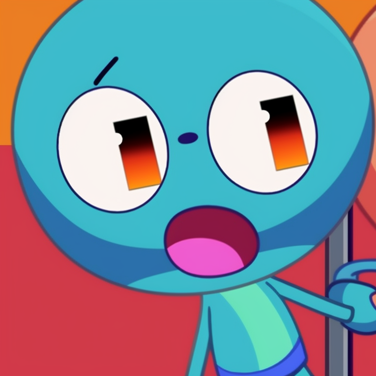 Exaggerated expressions on Gumball and Darwin, vibrant colours and detailed style. gumball and darwin themed pfp pfp for discord.