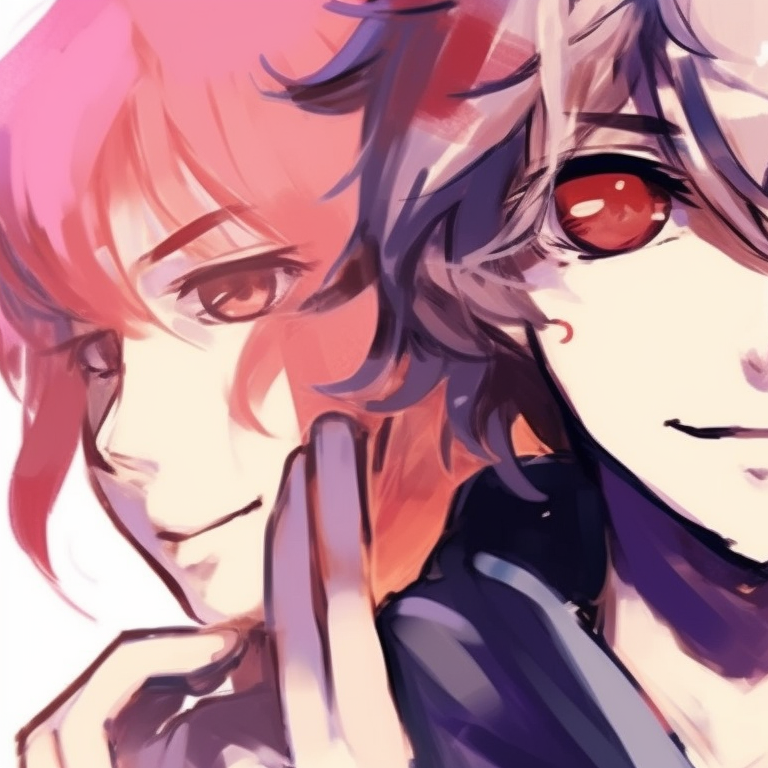 Three characters, vibrant colors and strong outlines, unified in positions. famous matching trio pfp characters pfp for discord.