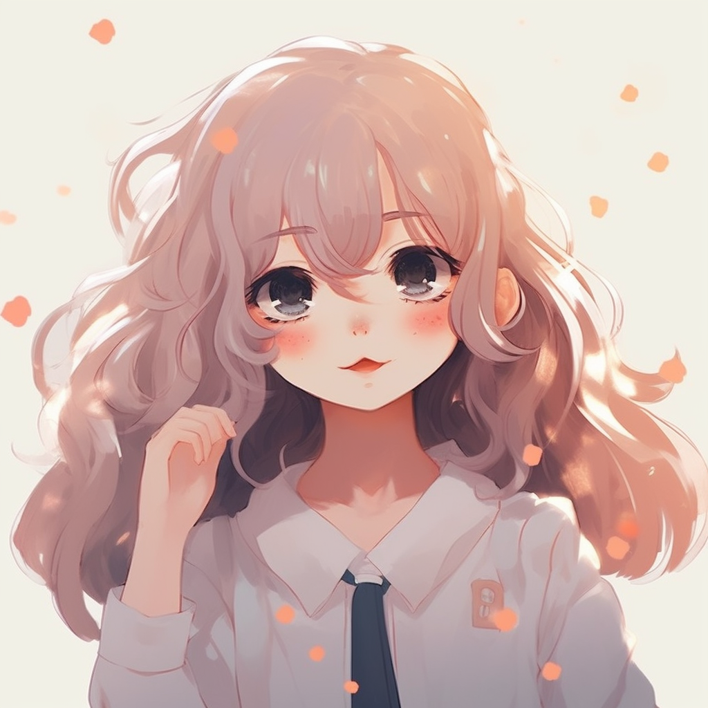 Anime girl with a crown of daisies, intricate petal workmanship and delicate hues. cute aesthetic anime girl pfp pfp for discord.