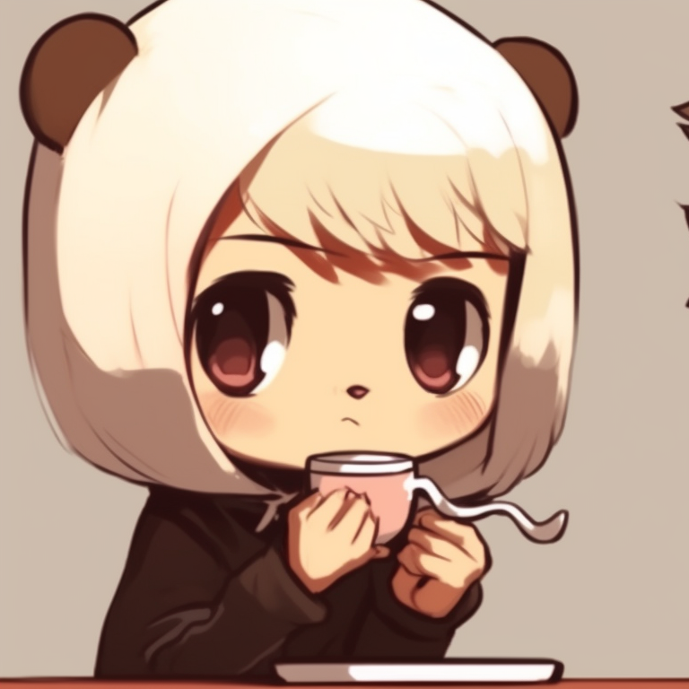 Milk and Mocha interacting joyfully, vibrant colors with dynamic expression, highlighting their playful relationship. turn heads with milk and mocha pfp pfp for discord.