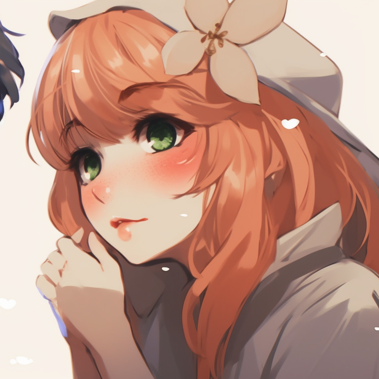 Two characters, spirit animals by their side, natural tones and magical imprints. pfp matching for couple models pfp for discord.