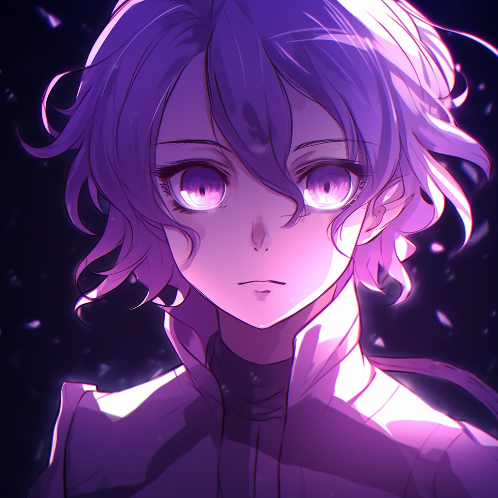 Nodoka Hanadera from Healin' Good Pretty Cure, with the bright purple backdrop, detailed shading, and colorful aesthetics. anime purple pfp highlights pfp for discord.