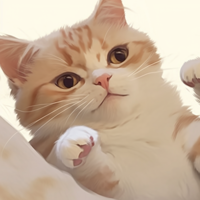 Two stylish anime cats, ethereal aura and mystical symbols, their tails intertwined. cool matching pfp cat designs pfp for discord.