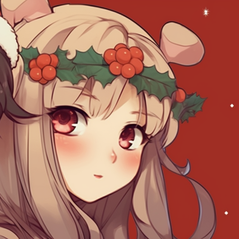 Two characters against a snowy windowpane backdrop, animated style with soft, pastel colors giving a retro mood. matching retro aesthetic cartoon pfp christmas vibes pfp for discord.