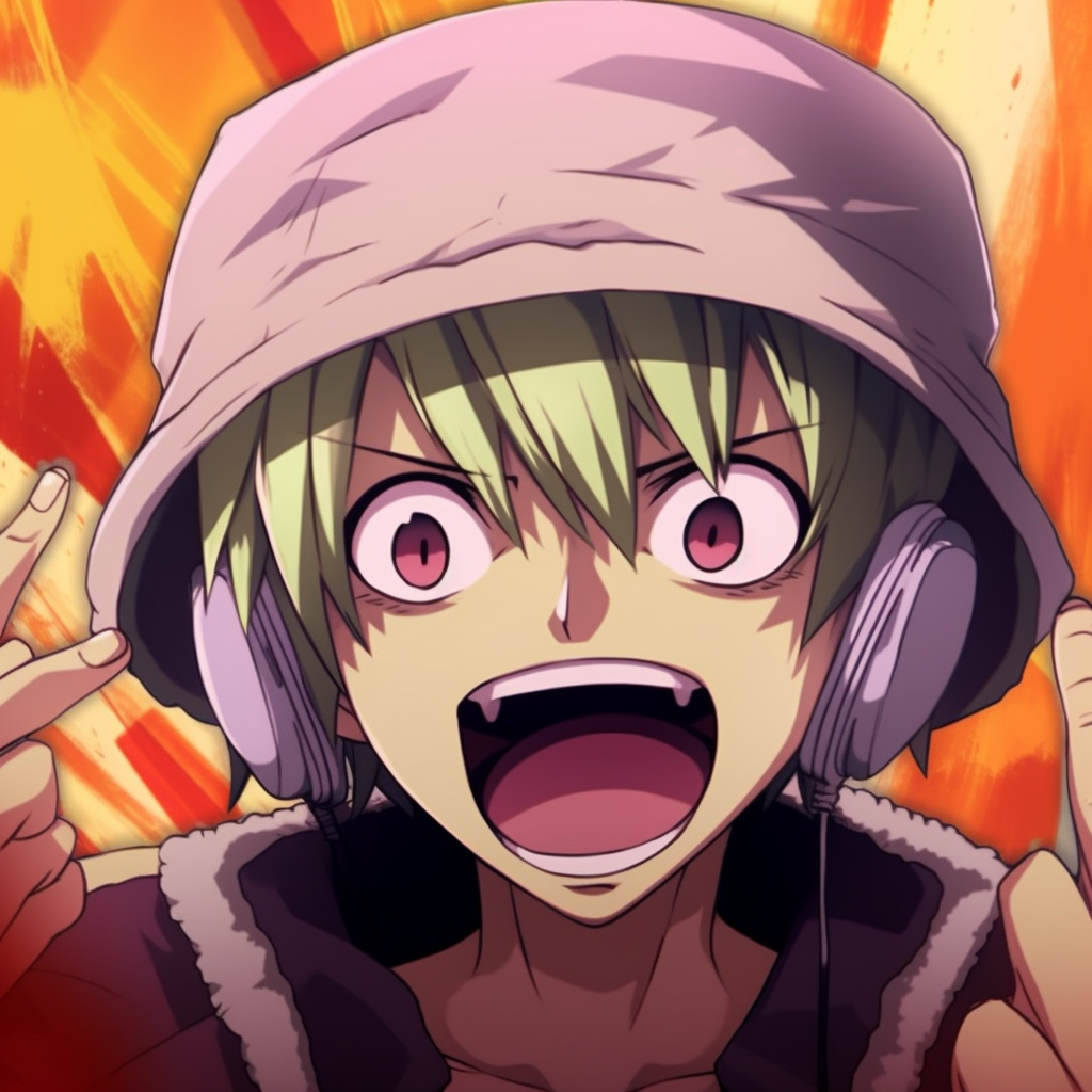 Luffy from One Piece stretching a cheek, characterized by dynamic art style and bold expression. top anime pfp funny pfp for discord.