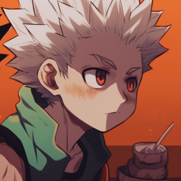 Two characters ready for battle, impactful lines and fiery expressions. gon and killua, hunter x hunter matching pfp pfp for discord.