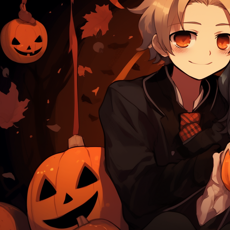 Zenitsu and Nezuko, wispy ghost elements and dark color palette. zenitsu and nezuko halloween wallpapers pfp for discord.