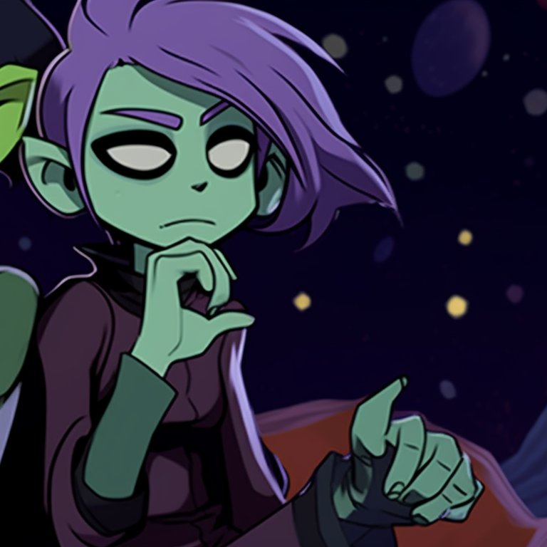 Beastboy and Raven depicted in Halloween themed sleepwear, hints of orange and purple throughout. beastboy and raven matching pfp in halloween theme sleepover pfp for discord.