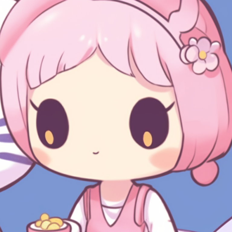 Dynamic Hello Kitty foreground against a softer, muted backdrop. hello kitty matching pfp ideas pfp for discord.