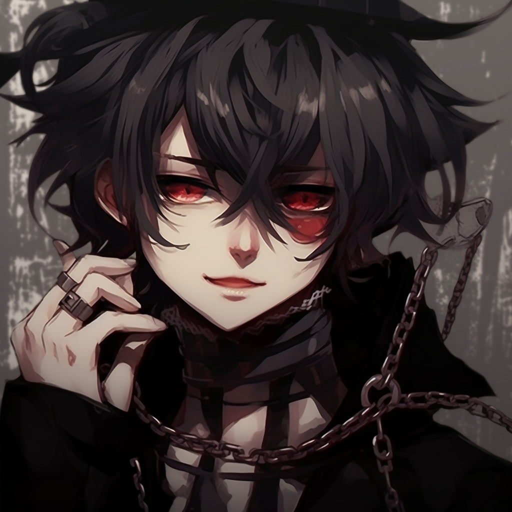 Anime boy with vibrant hair color, unique hairstyle with contrasting colors. aesthetic anime pfp boys pfp for discord.