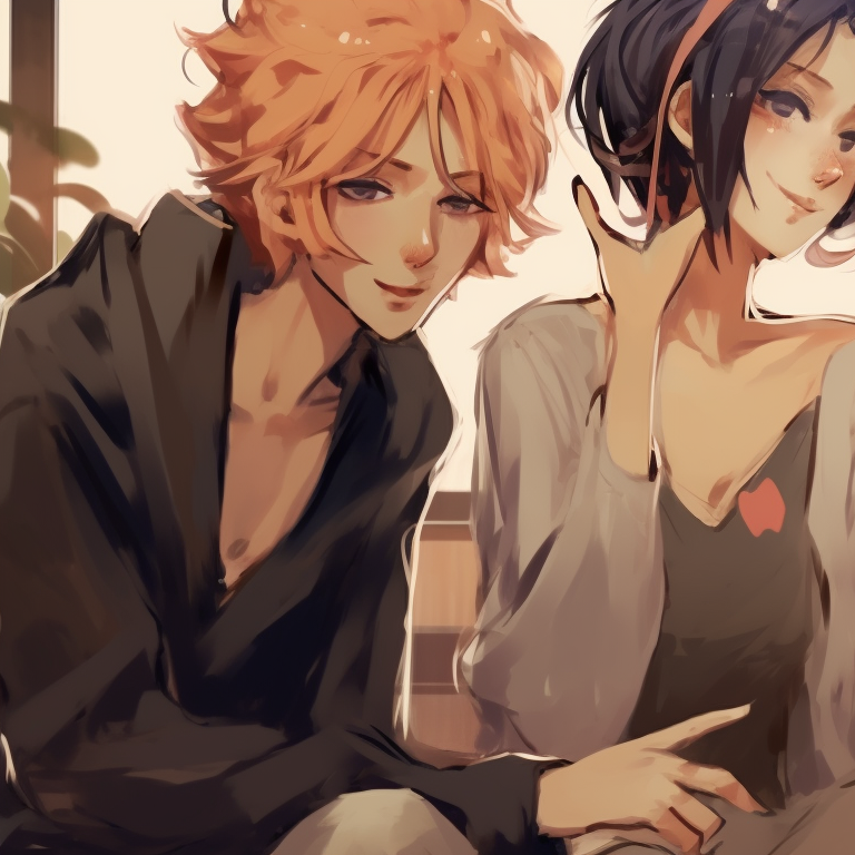 Three characters in futuristic gear, neon colors and geometric backgrounds. unique matching trio pfp ideas pfp for discord.