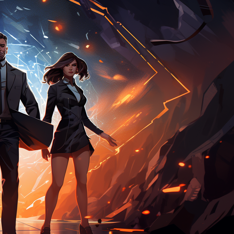 Two agents combining abilities, signified by bright energy surges and kinetic lines. valorant matching pfp designs pfp for discord.