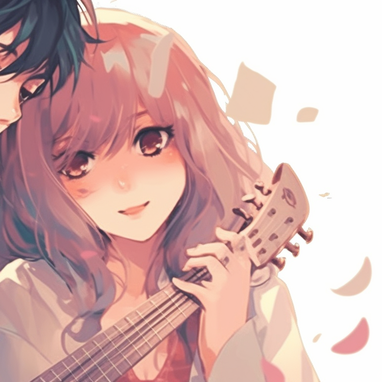 Two characters wielding fire, intense expressions, use of vivid colors and dynamic lines classic matching pfp couples pfp for discord.