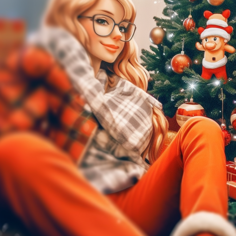 Two characters wearing matching holiday-themed sweaters, deep color saturation and details. essential matching preppy christmas pfp for the season pfp for discord.