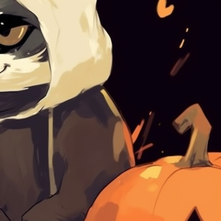 Two rabbit characters with ghost costumes, pastel colors, and an eerie glow. halloween themed matching animal profile images pfp for discord.