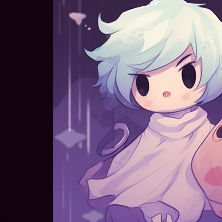 Two ghost characters in red and green, playful expressions, detailed Christmas ornaments in the background. creative matching christmas pfp ghost themes pfp for discord.