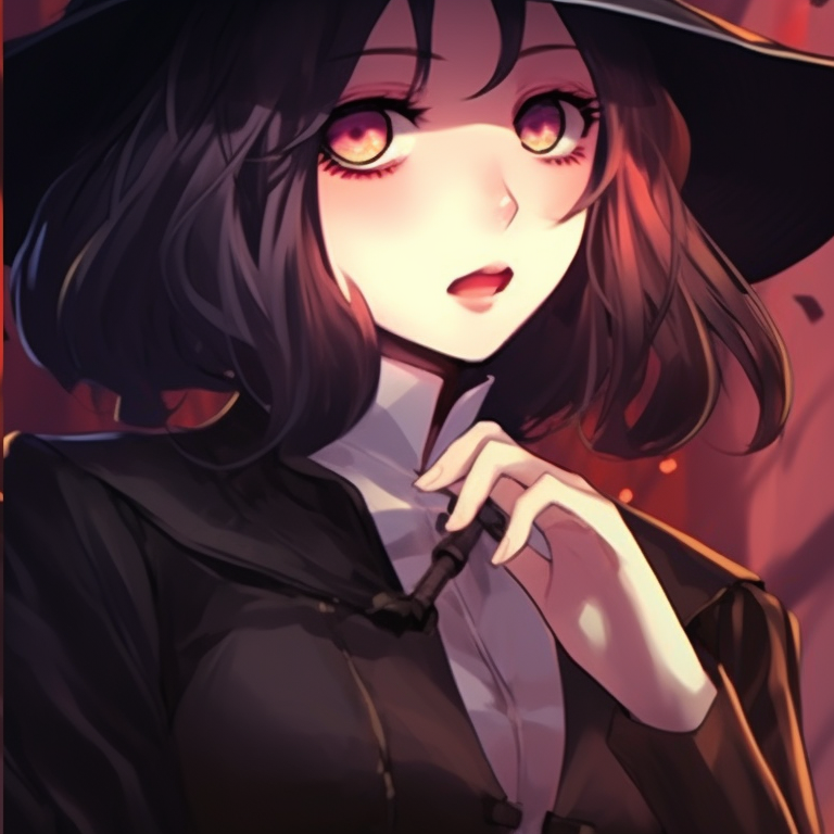 Two characters wearing pumpkin-themed outfits, close-up, vibrant color contrast. anime halloween pfp matching concepts pfp for discord.