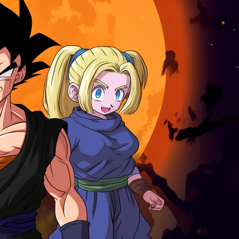 Vegeta and Bulma are in elaborate witch and warlock costumes, complete with detailed accessories and lively colors. dragon ball couples in halloween costume pfp pfp for discord.