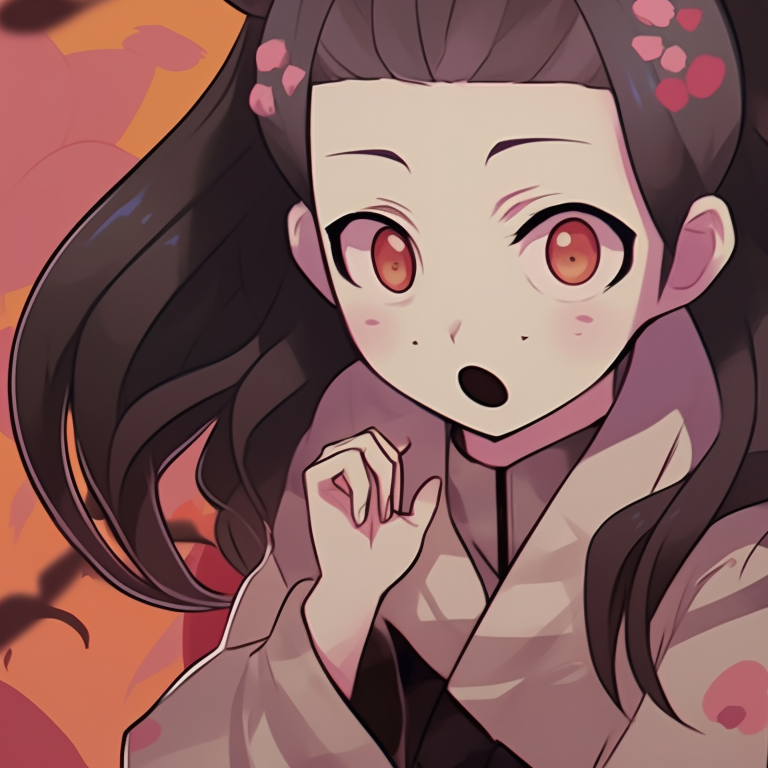Zenitsu and Nezuko in Halloween-themed outfits, displaying contrasting cheerful and somber expressions. matching profile pictures zenitsu and nezuko pfp for discord.