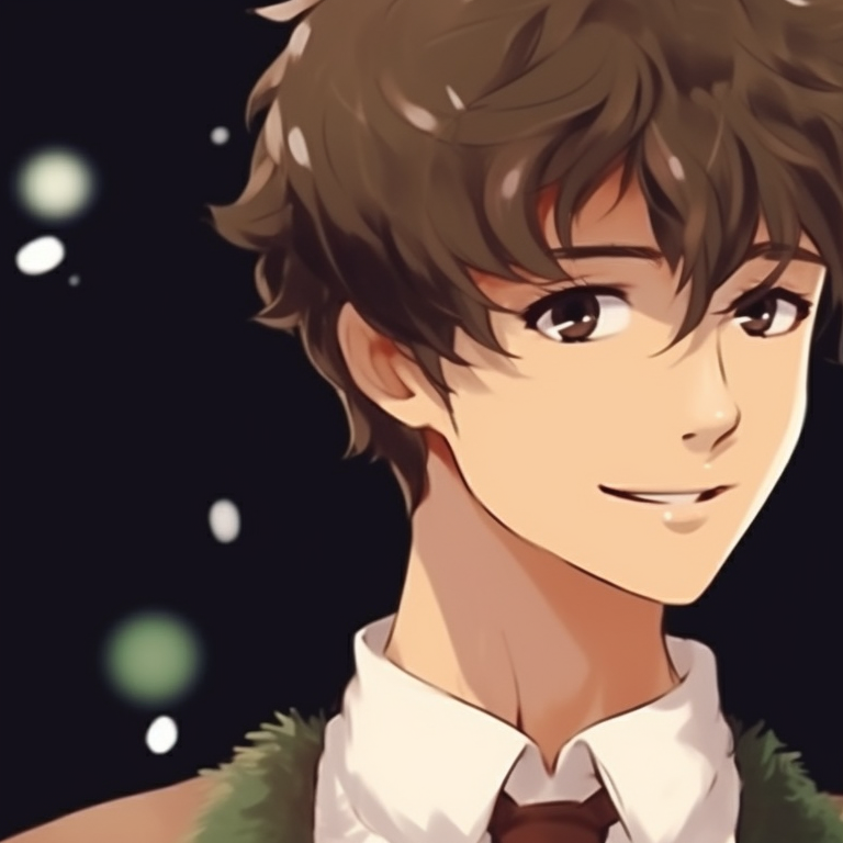 Two characters building a snowman, playfulness captured in vivid tones. preppy matching christmas pfp ideas pfp for discord.