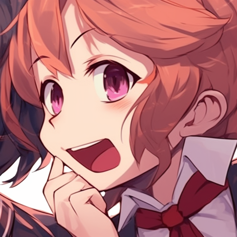 Two characters under a blooming cherry blossom tree, gentle pink hues and compelling smiles. top matching pfps for friends pfp for discord.