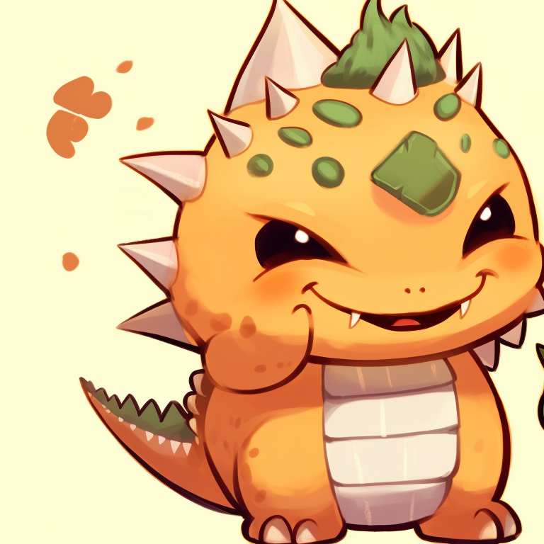 A pair of stylized dinosaur characters, outfitted for Halloween, exhibiting playful expressions, captured against a dark, starry background. adorable dino matching pfp halloween theme pfp for discord.