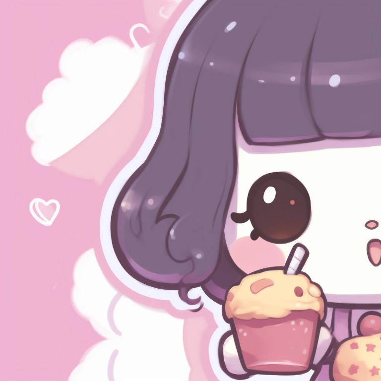 Iconic Sanrio characters, visually complementary, bold colors and simple lines. classic matching sanrio pfp pfp for discord.