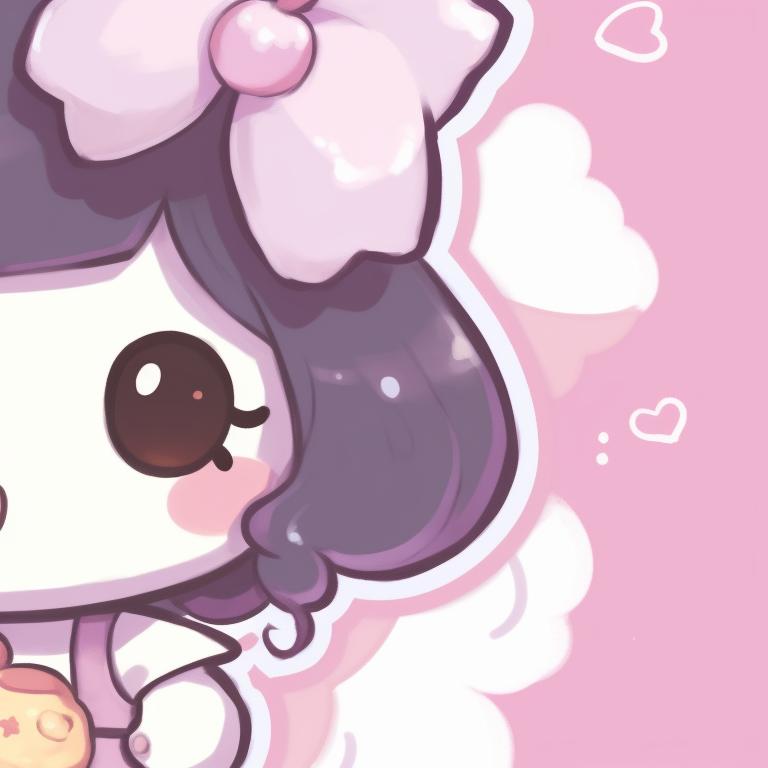 Iconic Sanrio characters, visually complementary, bold colors and simple lines. classic matching sanrio pfp pfp for discord.