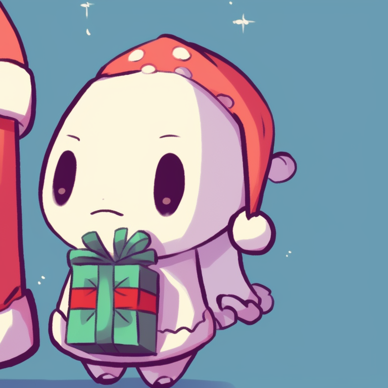 Two ghost characters in holiday sweaters, rich textures and joyful expressions. fun ideas for matching cute ghost christmas pfp pfp for discord.