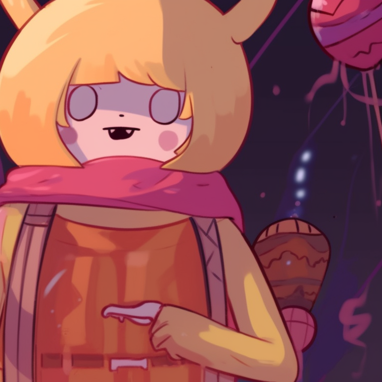 Two characters, Fiona and Cake, in spooky background, soft shading and a mysterious vibe. adventure time pfp in halloween atmosphere pfp for discord.
