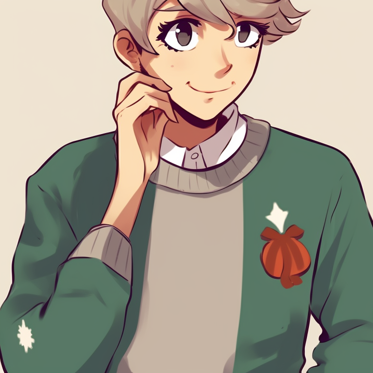 Two characters sporting winter wear, soft pastels infused with holiday tones. gifs for matching christmas pfp in preppy style pfp for discord.