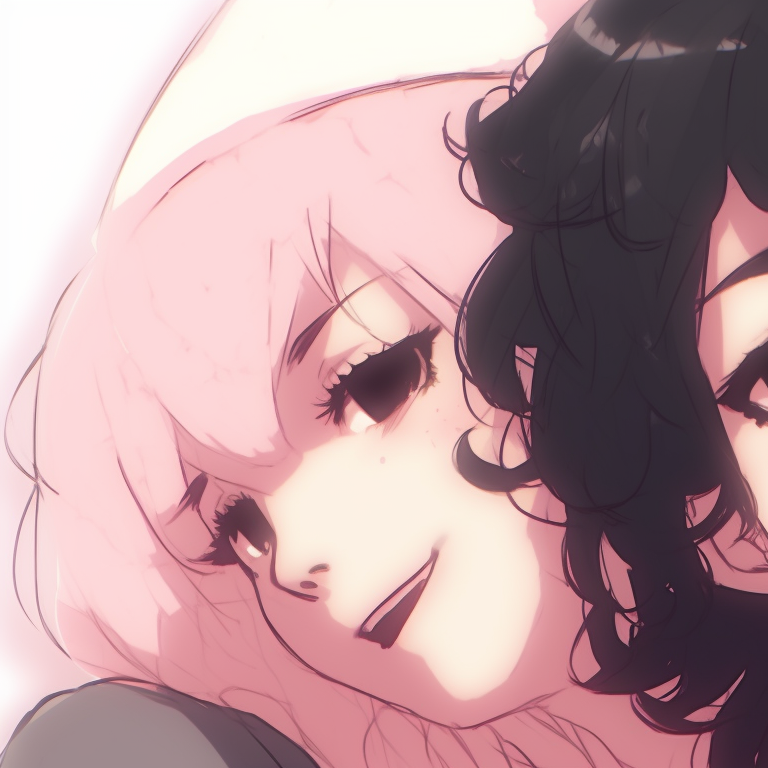 Two characters under a cherry blossom tree, signature anime aesthetics present, soft colors. ideal instagram cute matching pfp for friends pfp for discord.