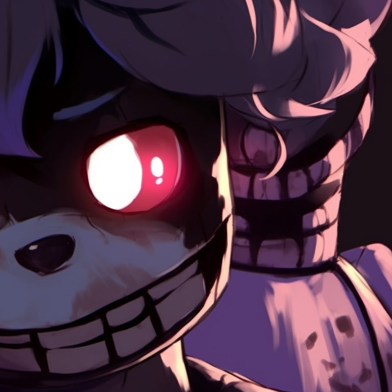 Two characters in holiday-themed costumes, vibrant colors and playful vibe. variety of fnaf matching pfp pfp for discord.